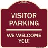 Signmission Reserved Parking Visitor Parking We Welcome You! Heavy-Gauge Aluminum Sign, 18" x 18", BU-1818-23016 A-DES-BU-1818-23016